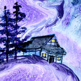Temple in the Purple Mountains Original Painting Laura Milnor Iverson