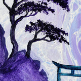 Temple in the Purple Mountains Original Painting Laura Milnor Iverson