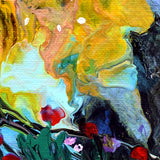 Dog and Squirrels on a Spring Day Original Painting