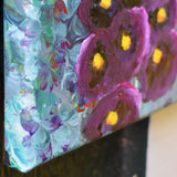 Hollyhocks and Butterflies Original Painting Laura Milnor Iverson Official Site