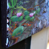 Green Bamboo by a Waterfall Original Painting Laura Milnor Iverson Official Site