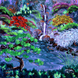 Japanese Garden Original Painting on Canvas Oregon Artist