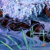 Wisteria by a Triple Waterfall Original Painting Laura Milnor Iverson Official Site