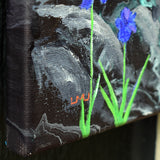 Pagoda and Irises Original Painting Laura Milnor Iverson