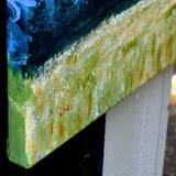 Deer in a Meadow at Dawn Original Painting Laura Milnor Iverson