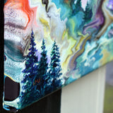 Wild Horses in Mountain Sunset Original Painting