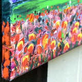 Mt Hood Over Tulip Fields Original Painting Laura Milnor Iverson