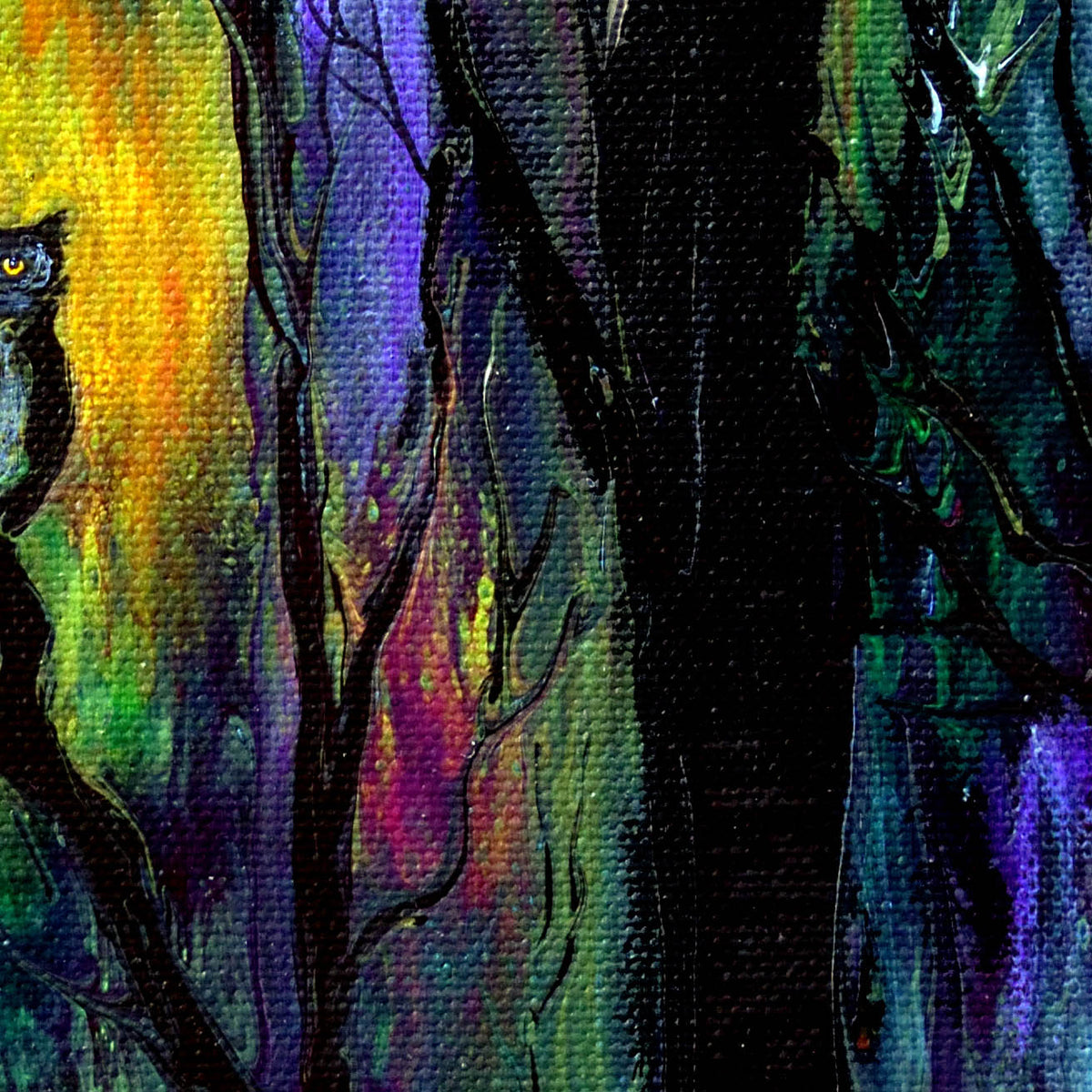 The Fierce Owl Warrior (12×16 in) Canvas Art Print - Unique Owl