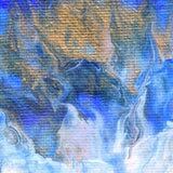 Pine Trees at Twilight in Blue and Copper Original Painting - SOLD - Prints Available
