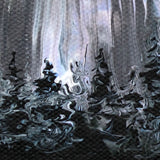 Shades of Grey Rain Storm Over a Lake Original Painting