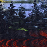 Fiery Pacific Northwest Sunset Over a Lake Original Painting Laura Milnor Iverson Official Site