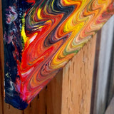 Fiery Pacific Northwest Sunset Over a Lake Original Painting Laura Milnor Iverson Official Site