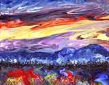 Wild Sunset in the Pacific Northwest Original Painting Laura Milnor Iverson Official Site
