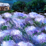 Old Abbey in a Lavender Field Original Painting - Laura Milnor Iverson Official Site