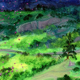 Redbud Tree Over a Twilight Vista Original Painting Laura Milnor Iverson Official Site