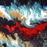 Red Phoenix Rising Original Painting SOLD Prints Available