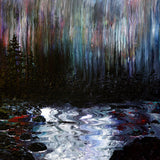 Rain at Dusk and Rushing River Original Painting Pacific Northwest Pour Landscape