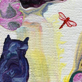 Cat by a Rainbow River Original Painting
