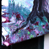 Cat by a Rainbow River Original Painting
