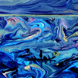 Cormorant Fisherman at Sunrise Original Painting