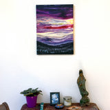 Sunset Layers of Clouds and Mist Original Painting Laura Milnor Iverson