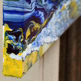 Sunset Seascape in Blue and Yellow Original Painting Laura Milnor Iverson Official Site