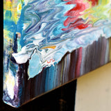 Sailing Through Sunset Clouds Original Painting - Laura Milnor Iverson Official Site