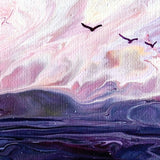Burnt Orange Clouds Over the Bay Original Painting Laura Milnor Iverson Official Site