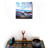 Waves Rolling Over Colorful Sands Original Painting Laura Milnor Iverson Official Site