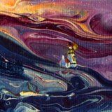 Oregon Lighthouse in a Cerulean Sea Original Painting Laura Milnor Iverson Official Site