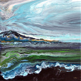 Moody Afternoon at the Shore Original Painting Laura Milnor Iverson Official Site