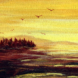 Golden Glow Over Depoe Bay Original Painting Laura Milnor Iverson Official Site