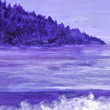 Lavender Moonlight Over the Oregon Coast Original Painting - Laura Milnor Iverson Official Site