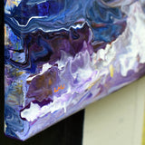 Shore at Purple Twilight Original Painting - Laura Milnor Iverson Official Site