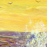 Crashing Wave in Purple Twilight Original Painting - Laura Milnor Iverson Official Site