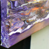 Crashing Wave in Purple Twilight Original Painting - Laura Milnor Iverson Official Site