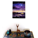 Full Moon Over a Purple Sea Original Painting - SOLD - Prints Available
