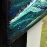 Pacific Northwest Nighttime Wave Original Painting - Laura Milnor Iverson Official Site