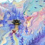 On the Way to the Temple Original Painting Laura Milnor Iverson