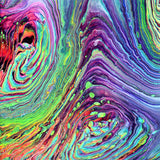 Psychedelic Flow Original Painting Tree Ring Pour