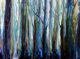 Owl in Misty Woodland Original Painting  - Prints Available