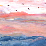 Geese in a Winter Sky Original Painting Laura Milnor Iverson Official Site