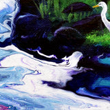 Heavenly Trees Above a Waterfall Original Painting