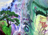A Shining Window Between the Pines Original Painting Laura Milnor Iverson
