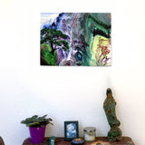A Shining Window Between the Pines Original Painting Laura Milnor Iverson