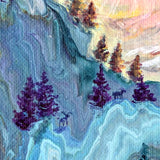 Sunset Waterfalls Fantasy Original Painting Laura Milnor Iverson Official Site