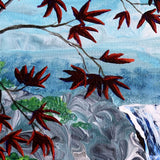 Triple Waterfall and Turtle Original Painting - Laura Milnor Iverson Official Site