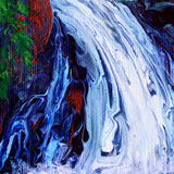 Sunny St. Patrick's Day at a Waterfall Original Painting