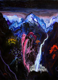 The Temple Lights the Darkness Original Painting Laura Milnor Iverson