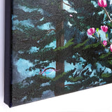 Magnolia and Pine Trees in Early Spring Original Painting Laura Milnor Iverson Official Site